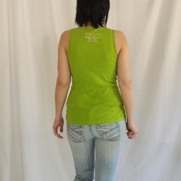 Harley Davidson Green Tank Top - Picture 3 of 6